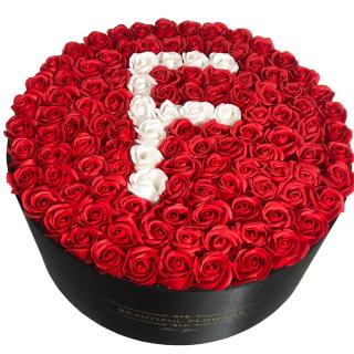 Litera F din Trandafiri in Cutie Gigant, 50cm
