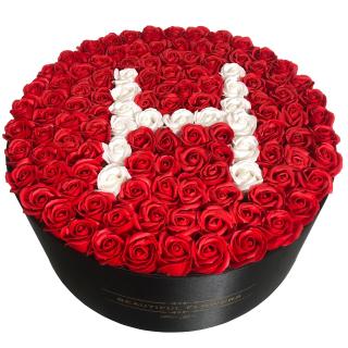 Litera H din Trandafiri in Cutie Gigant, 50 cm