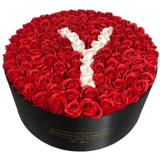 Litera Y din Trandafiri in Cutie Gigant, 50 cm