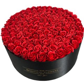 Trandafiri Rosii in Cutie Gigant, 50 cm