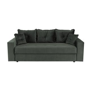 Canapea ARISSA extensibila, 3 locuri, cu arcuri, gri inchis, 235x110x77 cm