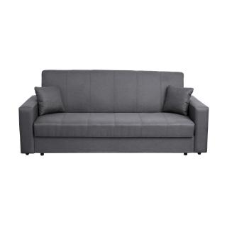 Canapea CORINNE II extensibila, 3 locuri, cu lada depozitare, gri inchis, 220x90x96 cm