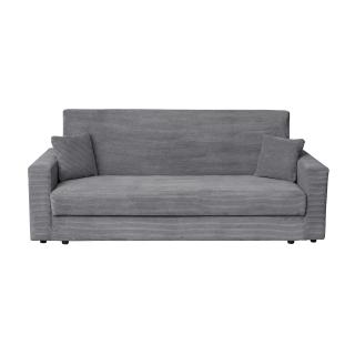 Canapea CORINNE LUX extensibila, 3 locuri, cu lada depozitare, gri inchis, 220x90x96 cm