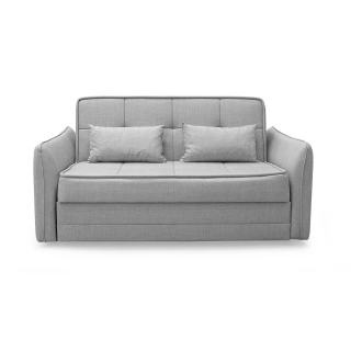 Canapea extensibila DREW, 3 locuri, lada pentru depozitare, gri deschis, 175x110x88 cm