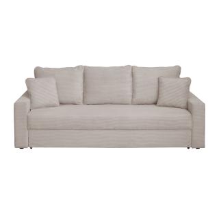 Canapea NICO II LUX extensibila, 3 locuri, cu arcuri si lada depozitare, bej inchis, 220x85x75 cm