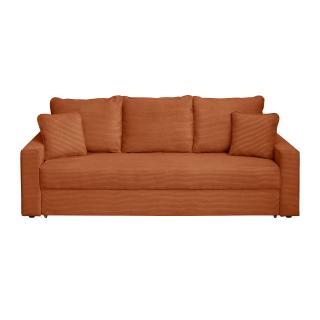 Canapea NICO II LUX extensibila, 3 locuri, cu arcuri si lada depozitare, caramiziu, 220x85x75 cm