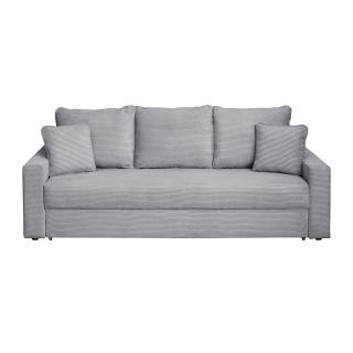 Canapea NICO II LUX extensibila, 3 locuri, cu arcuri si lada depozitare, gri, 220x85x75 cm