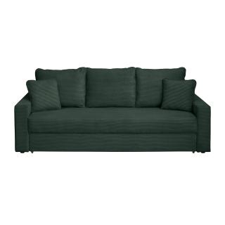 Canapea NICO II LUX extensibila, 3 locuri, cu arcuri si lada depozitare, verde smarald, 220x85x75 cm