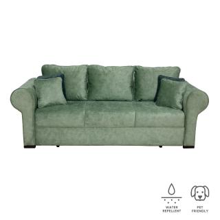 Canapea SEUL extensibila, 3 locuri, cu arcuri si lada depozitare, verde, 250x105x100 cm