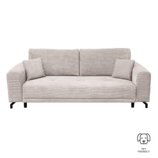 Canapea VEGA extensibila, 3 locuri, cu arcuri si lada depozitare, bej, 240x111x72 cm