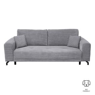 Canapea VEGA extensibila, 3 locuri, cu arcuri si lada depozitare, gri, 237x110x73 cm