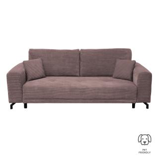 Canapea VEGA extensibila, 3 locuri, cu arcuri si lada depozitare, roz pudra, 237x110x73 cm