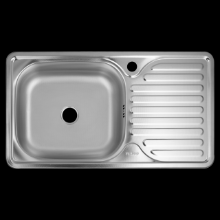 Chiuveta Freddo ERT-SN 9002S, pentru blat, finisaj anticalcar, cuva stanga, 76x43.5cm, inox