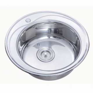 Chiuveta Freddo SN 7000, pentru blat, finisaj anticalcar, cuva rotunda, diametru 49 cm, inox