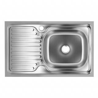 Chiuveta Freddo SN9002D, pentru blat, finisaj anticalcar, cuva dreapta, 76x43.5 cm, inox