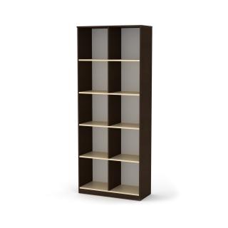 Dulap KSC-2, 10 rafturi, wenge + mesteacan, 83x36x205 cm