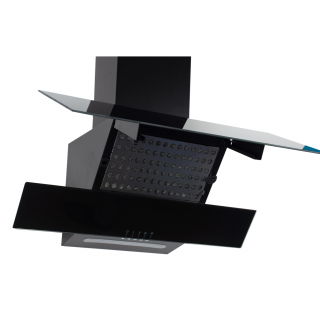 Hota incorporabila decorativa Hausberg HB-1805NG, putere de absorbtie 450 m3 h, 1 motor, 60 cm, negru