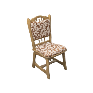 Scaun living FLANDER III, cadru stejar + stofa print 05, 50x48x95 cm