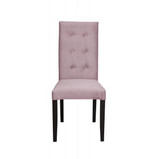 Scaun living TEO LUX, picioare lemn wenge, stofa roz pudra, 46x60x98 cm