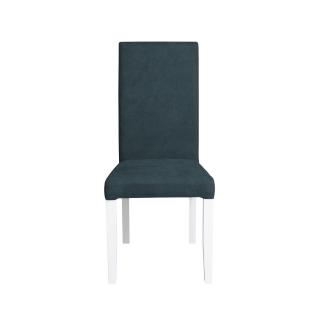 Scaun living TEO, picioare lemn alb, stofa albastru, 46x60x98 cm