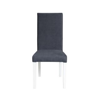 Scaun living TEO, picioare lemn alb, stofa z albastru, 46x60x98 cm