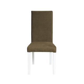 Scaun living TEO, picioare lemn alb, stofa z kaki, 46x60x98 cm