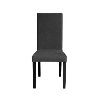 Scaun living TEO, picioare lemn wenge, stofa z gri inchis, 46x60x98 cm