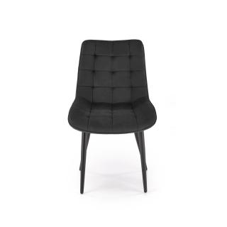 Scaun tapitat GANSO, negru, 45x61x85 cm