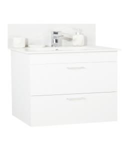 Set Baza si Lavoar seria 067, suspendata cu sertare, 80 cm, alb