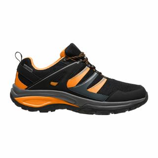 Adidasi sport pentru trekking cu detalii reflectorizante negru portocaliu