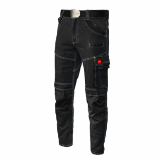 Pantaloni subtiri de lucru NEO Jeans Stretch Slim negri