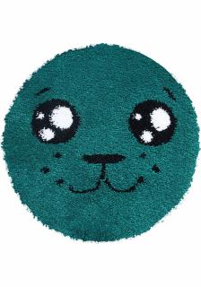 Covor Fantasy Foca, Verde, 67x67 cm, Rotund, 2550 gr mp
