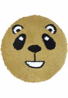 Covor Fantasy Panda, Galben, 67x67 cm, Rotund, 2550 gr mp