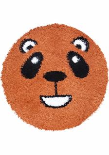 Covor Fantasy Panda, Portocaliu, 67x67 cm, Rotund, 2550 gr mp