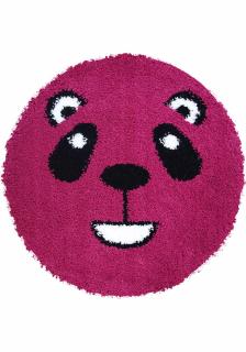 Covor Fantasy Panda, Roz, 67x67 cm, Rotund, 2550 gr mp