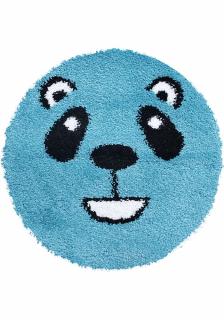 Covor Fantasy Panda, Turcoaz, 67x67 cm, Rotund, 2550 gr mp