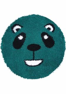 Covor Fantasy Panda, Verde, 67x67 cm, Rotund, 2550 gr mp