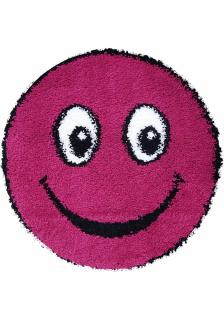 Covor Fantasy Smile, Roz, 67x67 cm, Rotund, 2550 gr mp
