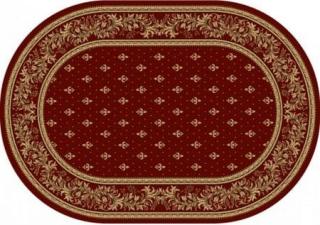 Covor Lotos Oval, Model Bisericesc, 15066, Rosu, Diverse Dimensiuni