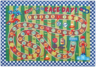 Covor Pentru Copii, Antiderapant, Racing Game Multicolor, 133x190 cm