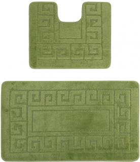 Set 2 Covorase Baie, Antiderapante, Ethnic Green