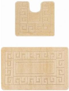 Set 2 covorase baie Ethnic Beige, 60x100 cm, 50x60 cm