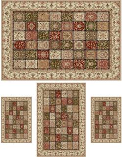 Set 4 Covoare Lotos 1518-110, Crem   Bej: 2 buc. 80x150 cm, 1 buc. 150x230 cm, 1 buc. 200x300 cm.