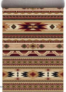 Traversa Covor, Lotos 15080, Bej   Grena, Latime 120 cm, Diverse Lungimi