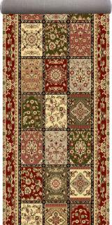 Traversa Covor, Lotos 1518, Rosu, Latime 100 cm, Diverse Lungimi, 1800 gr mp