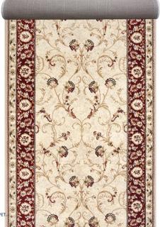 Traversa Covor, Lotos 523, Bej   Grena, Latime 60 cm, Diverse Lungimi, 1800 gr mp