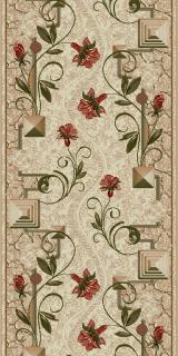 Traversa Lotos 587-116, Crem, Latime 80 cm, Diverse Lungimi, 1800 gr mp