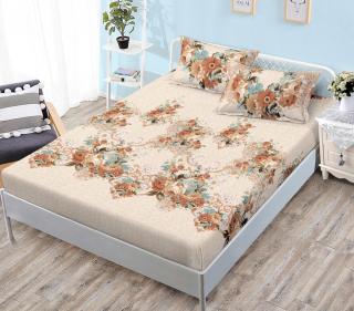 Husa de pat din Finet cu elastic+ 2 fete  de perna 180x200 -HG217