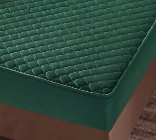 Husa tip Topper cu elastic din catifea 180x200,Verde smarald-TOP6