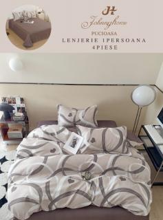 Lenjerie de pat 1 Persoana,4 piese,Finet-P12
